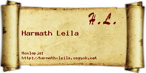 Harmath Leila névjegykártya